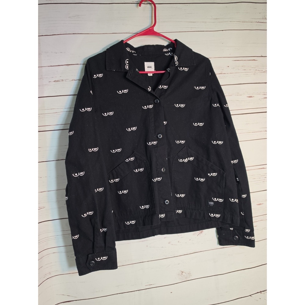 Vans Limited Edition Breast Cancer Awareness Jacket Black Size Medium...